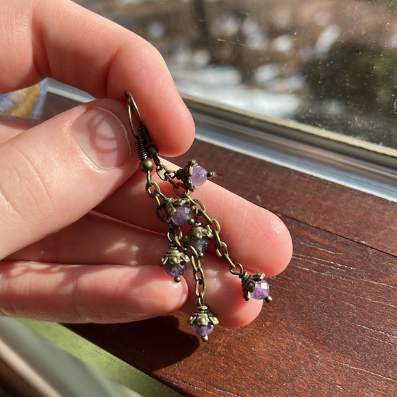 Handmade Amethyst earrings - Picture 5 of 5